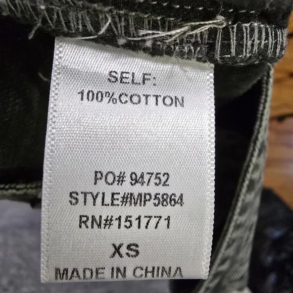 NWOT Le Lis High Rise Gray/black Denim Jeans Women Size 24 Xsmall Rhinestones - Picture 4 of 4